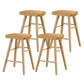 Modern Style Solid Wood Bar Stool with Footrest Living Room Simple Bar Stool 30-inches Wood 4 Piece Set Short Stool(22"H) Clearhalo 'Bar Furniture' 'Bar Stools' 'bar_stools' 'furn' 'furn_bar_stools' 'furniture_bar_stools' 'Kitchen & Dining Furniture' 'kitchen&dining_furn' 'kitchen' 'kitchen_furn' Furniture' 4639800