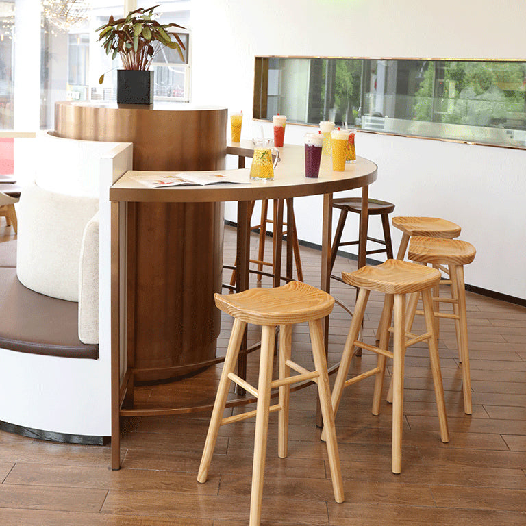 Modern Style Solid Wood Bar Stool with Footrest Living Room Simple Bar Stool 30-inches Clearhalo 'Bar Furniture' 'Bar Stools' 'bar_stools' 'furn' 'furn_bar_stools' 'furniture_bar_stools' 'Kitchen & Dining Furniture' 'kitchen&dining_furn' 'kitchen' 'kitchen_furn' Furniture' 4639801