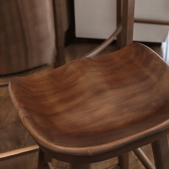 Modern Style Solid Wood Bar Stool with Footrest Living Room Simple Bar Stool 30-inches Clearhalo 'Bar Furniture' 'Bar Stools' 'bar_stools' 'furn' 'furn_bar_stools' 'furniture_bar_stools' 'Kitchen & Dining Furniture' 'kitchen&dining_furn' 'kitchen' 'kitchen_furn' Furniture' 4639808