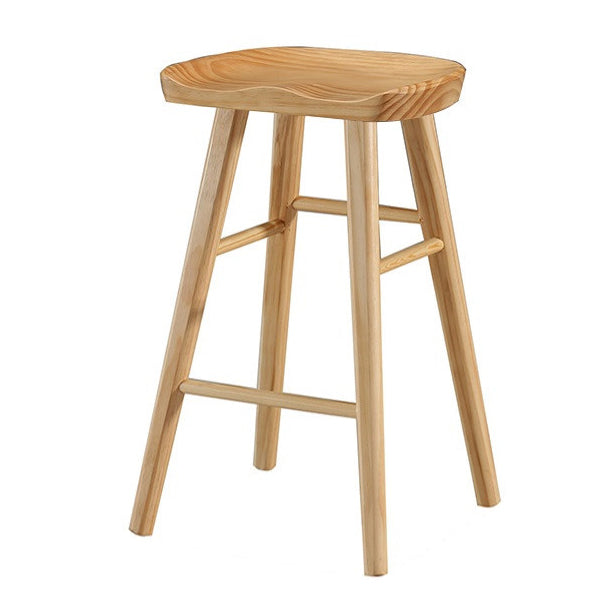 Modern Style Solid Wood Bar Stool with Footrest Living Room Simple Bar Stool 30-inches Wood 1 Piece Counter Stool(26"H) Clearhalo 'Bar Furniture' 'Bar Stools' 'bar_stools' 'furn' 'furn_bar_stools' 'furniture_bar_stools' 'Kitchen & Dining Furniture' 'kitchen&dining_furn' 'kitchen' 'kitchen_furn' Furniture' 4639813