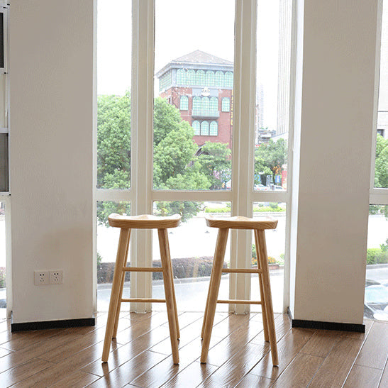 Modern Style Solid Wood Bar Stool with Footrest Living Room Simple Bar Stool 30-inches Clearhalo 'Bar Furniture' 'Bar Stools' 'bar_stools' 'furn' 'furn_bar_stools' 'furniture_bar_stools' 'Kitchen & Dining Furniture' 'kitchen&dining_furn' 'kitchen' 'kitchen_furn' Furniture' 4639814