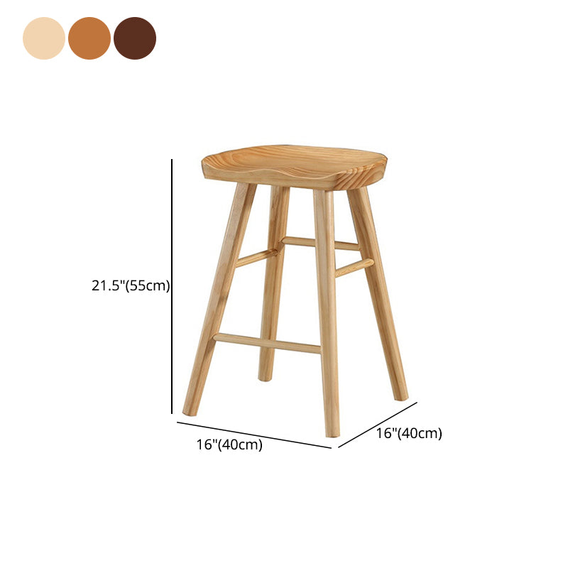 Modern Style Solid Wood Bar Stool with Footrest Living Room Simple Bar Stool 30-inches Clearhalo 'Bar Furniture' 'Bar Stools' 'bar_stools' 'furn' 'furn_bar_stools' 'furniture_bar_stools' 'Kitchen & Dining Furniture' 'kitchen&dining_furn' 'kitchen' 'kitchen_furn' Furniture' 4639834