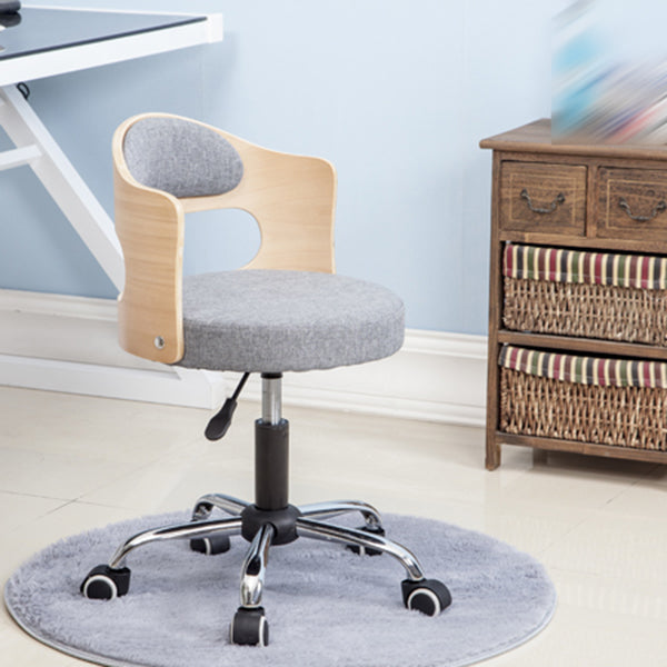 Modern Adjustable Rotatable Counter Stool Steel Study Bar Stool with Cushion and Pulley Clearhalo 'Bar Furniture' 'Bar Stools' 'bar_stools' 'furn' 'furn_bar_stools' 'furniture_bar_stools' 'Kitchen & Dining Furniture' 'kitchen&dining_furn' 'kitchen' 'kitchen_furn' Furniture' 4639837