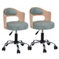 Modern Adjustable Rotatable Counter Stool Steel Study Bar Stool with Cushion and Pulley Light Green 2 Piece Set Clearhalo 'Bar Furniture' 'Bar Stools' 'bar_stools' 'furn' 'furn_bar_stools' 'furniture_bar_stools' 'Kitchen & Dining Furniture' 'kitchen&dining_furn' 'kitchen' 'kitchen_furn' Furniture' 4639846