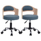 Modern Adjustable Rotatable Counter Stool Steel Study Bar Stool with Cushion and Pulley Ocean Blue 2 Piece Set Clearhalo 'Bar Furniture' 'Bar Stools' 'bar_stools' 'furn' 'furn_bar_stools' 'furniture_bar_stools' 'Kitchen & Dining Furniture' 'kitchen&dining_furn' 'kitchen' 'kitchen_furn' Furniture' 4639856