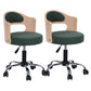 Modern Adjustable Rotatable Counter Stool Steel Study Bar Stool with Cushion and Pulley Blackish Green 2 Piece Set Clearhalo 'Bar Furniture' 'Bar Stools' 'bar_stools' 'furn' 'furn_bar_stools' 'furniture_bar_stools' 'Kitchen & Dining Furniture' 'kitchen&dining_furn' 'kitchen' 'kitchen_furn' Furniture' 4639859