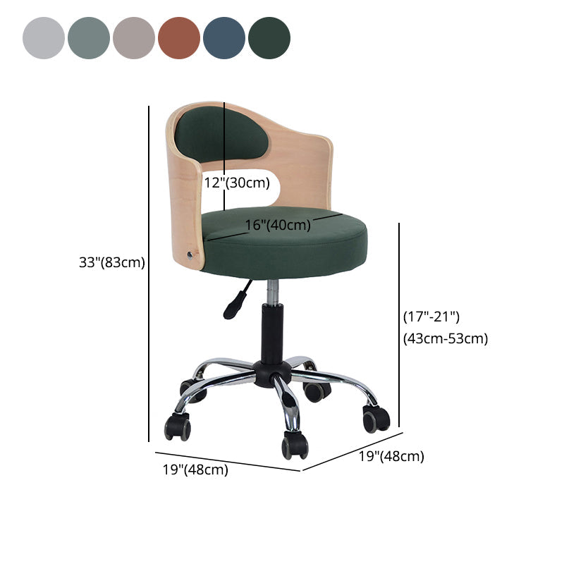 Modern Adjustable Rotatable Counter Stool Steel Study Bar Stool with Cushion and Pulley Clearhalo 'Bar Furniture' 'Bar Stools' 'bar_stools' 'furn' 'furn_bar_stools' 'furniture_bar_stools' 'Kitchen & Dining Furniture' 'kitchen&dining_furn' 'kitchen' 'kitchen_furn' Furniture' 4639861