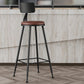 Modern Armless Backrest Counter Stool Iron Study Bar Stool with Leather Cushion and Pedal Clearhalo 'Bar Furniture' 'Bar Stools' 'bar_stools' 'furn' 'furn_bar_stools' 'furniture_bar_stools' 'Kitchen & Dining Furniture' 'kitchen&dining_furn' 'kitchen' 'kitchen_furn' Furniture' 4639864
