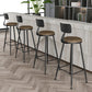 Modern Armless Backrest Counter Stool Iron Study Bar Stool with Leather Cushion and Pedal Clearhalo 'Bar Furniture' 'Bar Stools' 'bar_stools' 'furn' 'furn_bar_stools' 'furniture_bar_stools' 'Kitchen & Dining Furniture' 'kitchen&dining_furn' 'kitchen' 'kitchen_furn' Furniture' 4639882