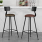 Modern Armless Backrest Counter Stool Iron Study Bar Stool with Leather Cushion and Pedal Clearhalo 'Bar Furniture' 'Bar Stools' 'bar_stools' 'furn' 'furn_bar_stools' 'furniture_bar_stools' 'Kitchen & Dining Furniture' 'kitchen&dining_furn' 'kitchen' 'kitchen_furn' Furniture' 4639885