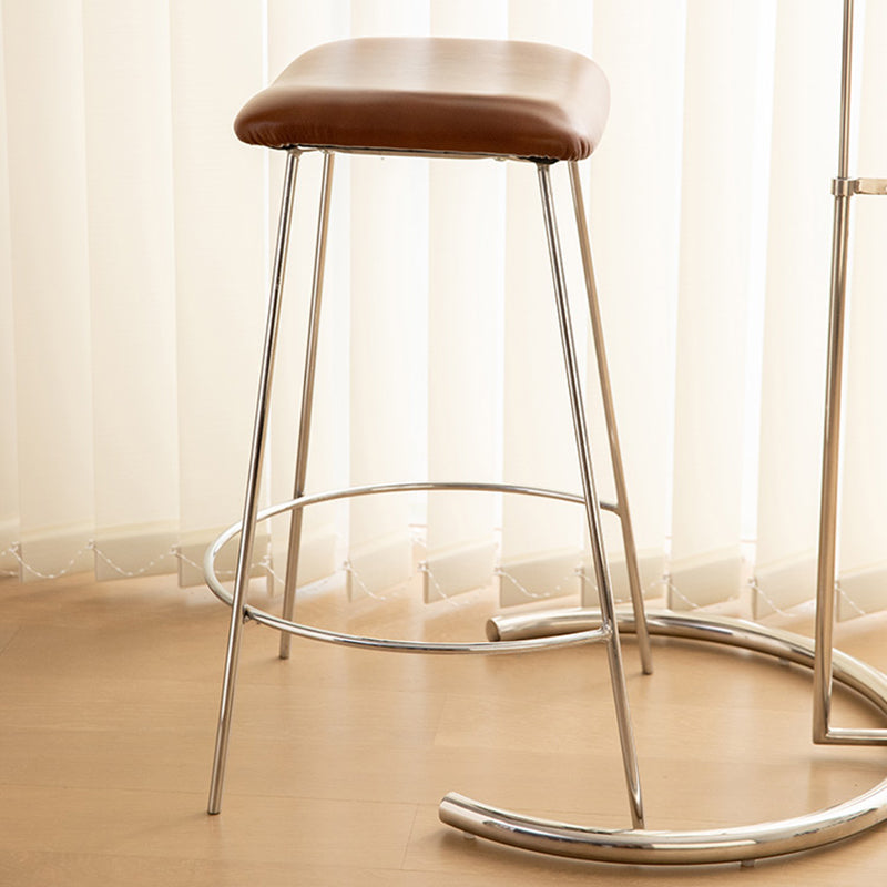 Nordic Style Leather Upholstered Barstool 4 Feet 27-inch Bar Stool for Dinning Room Clearhalo 'Bar Furniture' 'Bar Stools' 'bar_stools' 'furn' 'furn_bar_stools' 'furniture_bar_stools' 'Kitchen & Dining Furniture' 'kitchen&dining_furn' 'kitchen' 'kitchen_furn' Furniture' 4640004