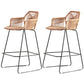 Contemporary Plastic Barstool Indoor Bar Stool with Iron Legs and Pedal Natural 2 Piece Set Clearhalo 'Bar Furniture' 'Bar Stools' 'bar_stools' 'furn' 'furn_bar_stools' 'furniture_bar_stools' 'Kitchen & Dining Furniture' 'kitchen&dining_furn' 'kitchen' 'kitchen_furn' Furniture' 4640031