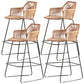 Contemporary Plastic Barstool Indoor Bar Stool with Iron Legs and Pedal Natural 4 Piece Set Clearhalo 'Bar Furniture' 'Bar Stools' 'bar_stools' 'furn' 'furn_bar_stools' 'furniture_bar_stools' 'Kitchen & Dining Furniture' 'kitchen&dining_furn' 'kitchen' 'kitchen_furn' Furniture' 4640033