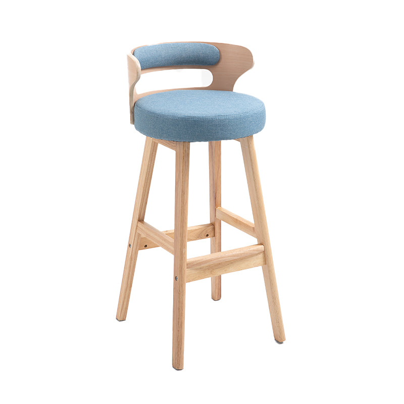 Contemporary Solid Wood Folding Barstools Indoor Bar Stool with Low Back Light Blue Natural 1 Piece Clearhalo 'Bar Furniture' 'Bar Stools' 'bar_stools' 'furn' 'furn_bar_stools' 'furniture_bar_stools' 'Kitchen & Dining Furniture' 'kitchen&dining_furn' 'kitchen' 'kitchen_furn' Furniture' 4640039