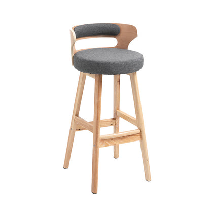 Contemporary Solid Wood Folding Barstools Indoor Bar Stool with Low Back Grey Natural 1 Piece Clearhalo 'Bar Furniture' 'Bar Stools' 'bar_stools' 'furn' 'furn_bar_stools' 'furniture_bar_stools' 'Kitchen & Dining Furniture' 'kitchen&dining_furn' 'kitchen' 'kitchen_furn' Furniture' 4640041
