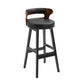 Contemporary Solid Wood Folding Barstools Indoor Bar Stool with Low Back Black Black 1 Piece Clearhalo 'Bar Furniture' 'Bar Stools' 'bar_stools' 'furn' 'furn_bar_stools' 'furniture_bar_stools' 'Kitchen & Dining Furniture' 'kitchen&dining_furn' 'kitchen' 'kitchen_furn' Furniture' 4640043