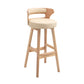 Contemporary Solid Wood Folding Barstools Indoor Bar Stool with Low Back Beige Natural 1 Piece Clearhalo 'Bar Furniture' 'Bar Stools' 'bar_stools' 'furn' 'furn_bar_stools' 'furniture_bar_stools' 'Kitchen & Dining Furniture' 'kitchen&dining_furn' 'kitchen' 'kitchen_furn' Furniture' 4640044