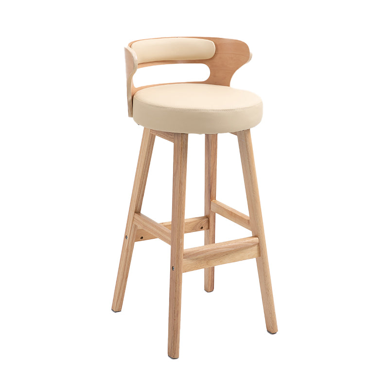 Contemporary Solid Wood Folding Barstools Indoor Bar Stool with Low Back Beige Natural 1 Piece Clearhalo 'Bar Furniture' 'Bar Stools' 'bar_stools' 'furn' 'furn_bar_stools' 'furniture_bar_stools' 'Kitchen & Dining Furniture' 'kitchen&dining_furn' 'kitchen' 'kitchen_furn' Furniture' 4640044