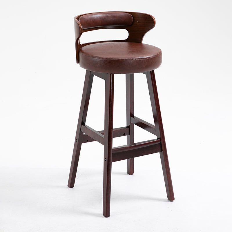 Contemporary Solid Wood Folding Barstools Indoor Bar Stool with Low Back Clearhalo 'Bar Furniture' 'Bar Stools' 'bar_stools' 'furn' 'furn_bar_stools' 'furniture_bar_stools' 'Kitchen & Dining Furniture' 'kitchen&dining_furn' 'kitchen' 'kitchen_furn' Furniture' 4640055