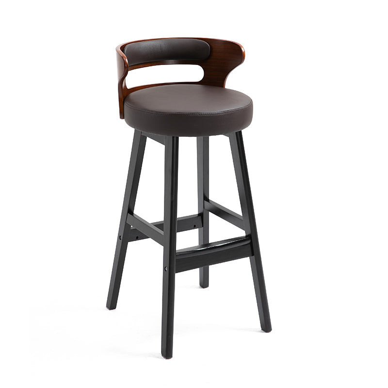 Contemporary Solid Wood Folding Barstools Indoor Bar Stool with Low Back Red Brown Black 1 Piece Clearhalo 'Bar Furniture' 'Bar Stools' 'bar_stools' 'furn' 'furn_bar_stools' 'furniture_bar_stools' 'Kitchen & Dining Furniture' 'kitchen&dining_furn' 'kitchen' 'kitchen_furn' Furniture' 4640056