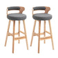 Contemporary Solid Wood Folding Barstools Indoor Bar Stool with Low Back Grey Natural 2 Piece Set Clearhalo 'Bar Furniture' 'Bar Stools' 'bar_stools' 'furn' 'furn_bar_stools' 'furniture_bar_stools' 'Kitchen & Dining Furniture' 'kitchen&dining_furn' 'kitchen' 'kitchen_furn' Furniture' 4640060