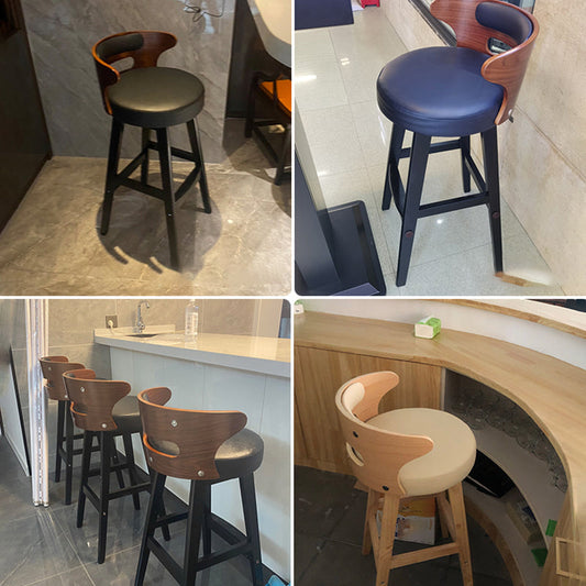 Contemporary Solid Wood Folding Barstools Indoor Bar Stool with Low Back Clearhalo 'Bar Furniture' 'Bar Stools' 'bar_stools' 'furn' 'furn_bar_stools' 'furniture_bar_stools' 'Kitchen & Dining Furniture' 'kitchen&dining_furn' 'kitchen' 'kitchen_furn' Furniture' 4640061