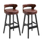 Contemporary Solid Wood Folding Barstools Indoor Bar Stool with Low Back Brown Black 2 Piece Set Clearhalo 'Bar Furniture' 'Bar Stools' 'bar_stools' 'furn' 'furn_bar_stools' 'furniture_bar_stools' 'Kitchen & Dining Furniture' 'kitchen&dining_furn' 'kitchen' 'kitchen_furn' Furniture' 4640064