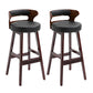 Contemporary Solid Wood Folding Barstools Indoor Bar Stool with Low Back Black Red 2 Piece Set Clearhalo 'Bar Furniture' 'Bar Stools' 'bar_stools' 'furn' 'furn_bar_stools' 'furniture_bar_stools' 'Kitchen & Dining Furniture' 'kitchen&dining_furn' 'kitchen' 'kitchen_furn' Furniture' 4640067