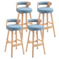 Contemporary Solid Wood Folding Barstools Indoor Bar Stool with Low Back Light Blue Natural 4 Piece Set Clearhalo 'Bar Furniture' 'Bar Stools' 'bar_stools' 'furn' 'furn_bar_stools' 'furniture_bar_stools' 'Kitchen & Dining Furniture' 'kitchen&dining_furn' 'kitchen' 'kitchen_furn' Furniture' 4640069
