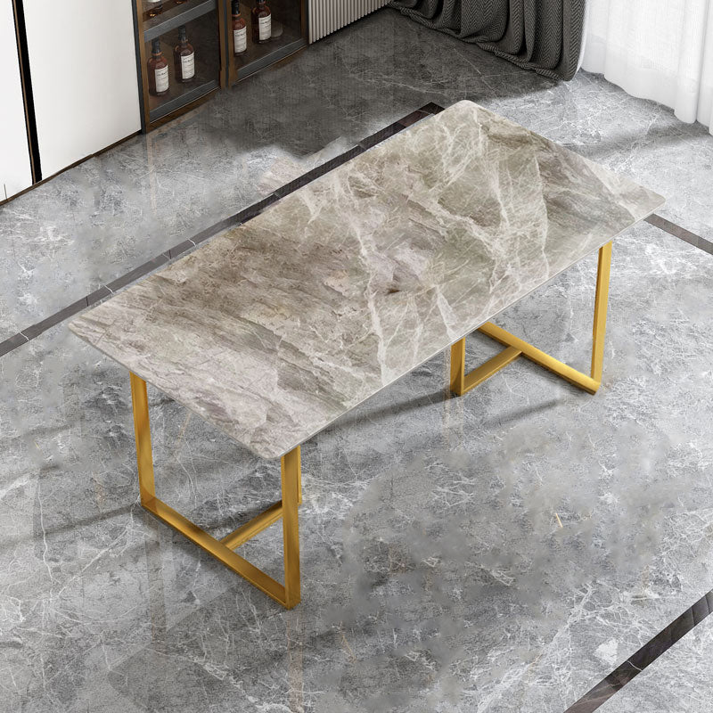 1/4/5 Pieces Luxury Rectangle Dining Set Sintered Stone Dining Table with Leather Chairs Clearhalo 'Dining Room Sets' 'Dining Tables & Seating' 'dining_room_set' 'furn' 'furn_dining_room_set' 'Furniture' 'furniture_dining_room_set' 'Kitchen & Dining Furniture' 'kitchen&dining_furn' 'kitchen' 4640081