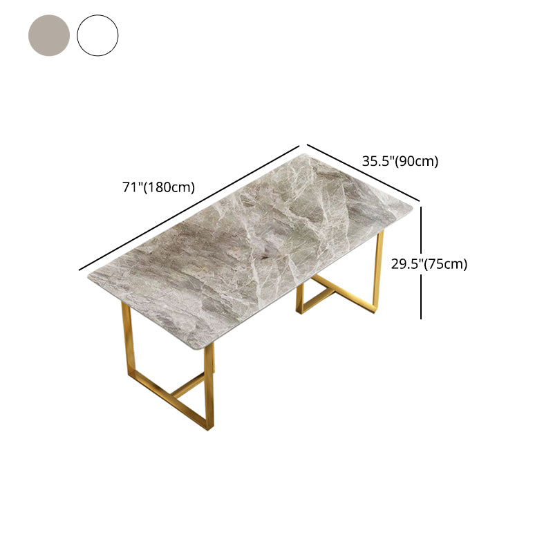 1/4/5 Pieces Luxury Rectangle Dining Set Sintered Stone Dining Table with Leather Chairs Clearhalo 'Dining Room Sets' 'Dining Tables & Seating' 'dining_room_set' 'furn' 'furn_dining_room_set' 'Furniture' 'furniture_dining_room_set' 'Kitchen & Dining Furniture' 'kitchen&dining_furn' 'kitchen' 4640102