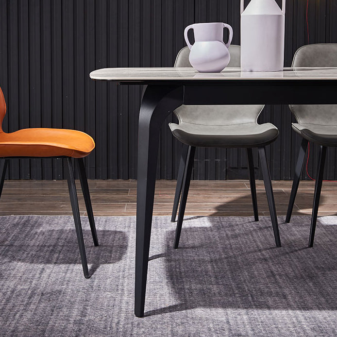 Modern 1/2/5/7 Pieces Dining Set Rectangle White Dining Table Set Clearhalo 'Dining Room Sets' 'Dining Tables & Seating' 'dining_room_set' 'furn' 'furn_dining_room_set' 'Furniture' 'furniture_dining_room_set' 'Kitchen & Dining Furniture' 'kitchen&dining_furn' 'kitchen' 4640112