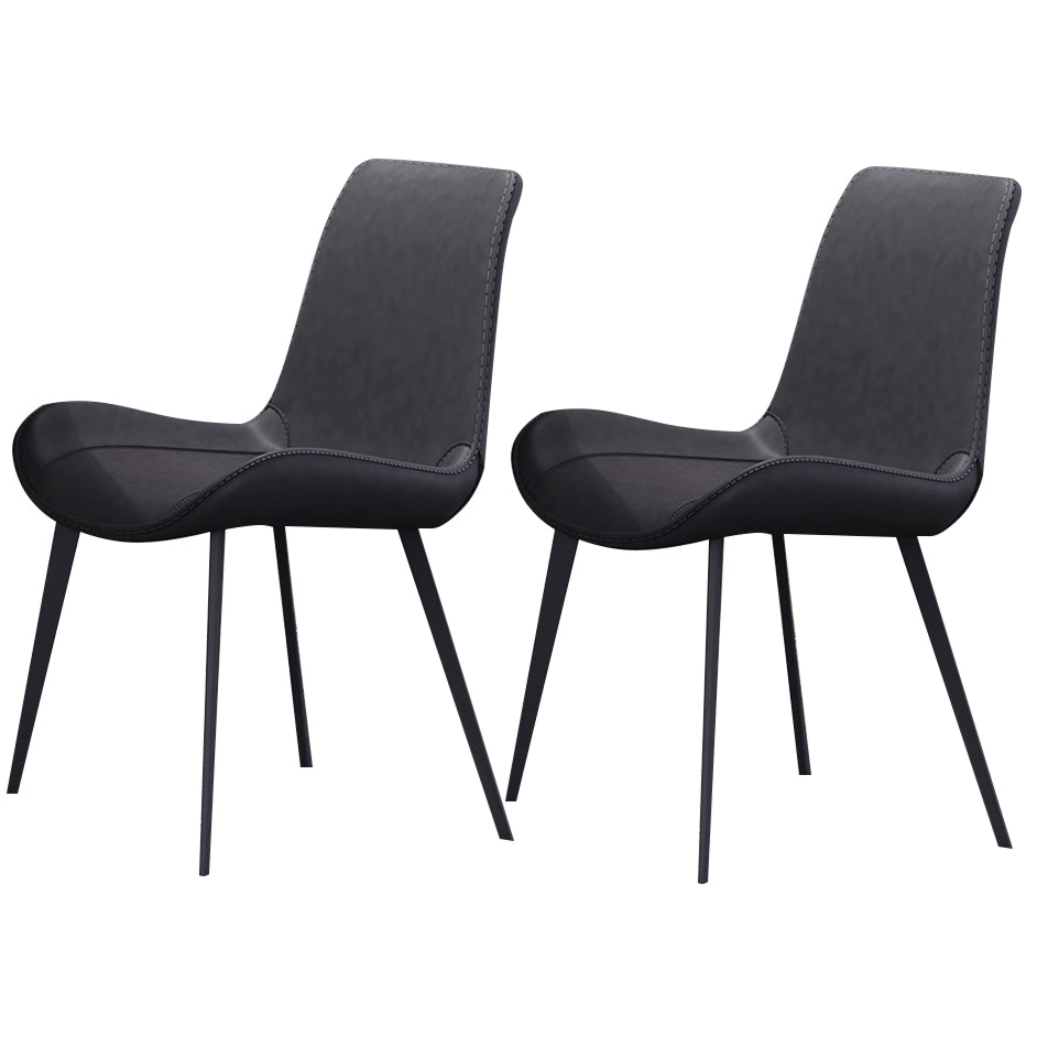 Modern 1/2/5/7 Pieces Dining Set Rectangle White Dining Table Set 2 Dark Grey Chairs Clearhalo 'Dining Room Sets' 'Dining Tables & Seating' 'dining_room_set' 'furn' 'furn_dining_room_set' 'Furniture' 'furniture_dining_room_set' 'Kitchen & Dining Furniture' 'kitchen&dining_furn' 'kitchen' 4640116