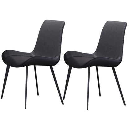 Modern 1/2/5/7 Pieces Dining Set Rectangle White Dining Table Set 2 Dark Grey Chairs Clearhalo 'Dining Room Sets' 'Dining Tables & Seating' 'dining_room_set' 'furn' 'furn_dining_room_set' 'Furniture' 'furniture_dining_room_set' 'Kitchen & Dining Furniture' 'kitchen&dining_furn' 'kitchen' 4640116