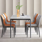 Contemporary 1/4/6/7 Pieces Dining Set Sintered Stone Dining Room Set 7 Pieces: Table, 6 Chairs Clearhalo 'Dining Room Sets' 'Dining Tables & Seating' 'dining_room_set' 'furn' 'furn_dining_room_set' 'Furniture' 'furniture_dining_room_set' 'Kitchen & Dining Furniture' 'kitchen&dining_furn' 'kitchen' 4640127
