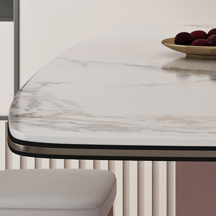 1/3/4/5/7 Pieces Contemporary Dining Set Sintered Stone Dining Room Set Clearhalo 'Dining Room Sets' 'Dining Tables & Seating' 'dining_room_set' 'furn' 'furn_dining_room_set' 'Furniture' 'furniture_dining_room_set' 'Kitchen & Dining Furniture' 'kitchen&dining_furn' 'kitchen' 4640149