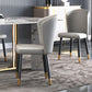 Glam Style 1/4/5/6/7 Pieces Dining Set Rectangle Sintered Stone Dining Table Set Clearhalo 'Dining Room Sets' 'Dining Tables & Seating' 'dining_room_set' 'furn' 'furn_dining_room_set' 'Furniture' 'furniture_dining_room_set' 'Kitchen & Dining Furniture' 'kitchen&dining_furn' 'kitchen' 4640188
