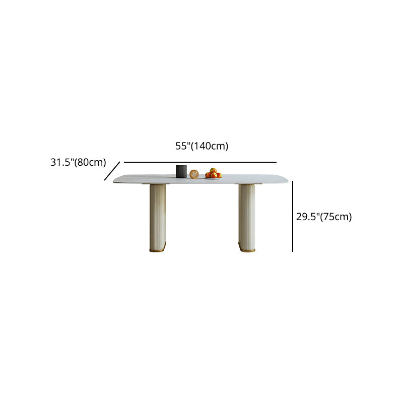 1/2/5/7 Pieces Dining Set Glam Style Rectangle Sintered Stone Dining Table Set Clearhalo 'Dining Room Sets' 'Dining Tables & Seating' 'dining_room_set' 'furn' 'furn_dining_room_set' 'Furniture' 'furniture_dining_room_set' 'Kitchen & Dining Furniture' 'kitchen&dining_furn' 'kitchen' 4640211