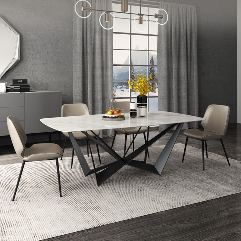 Contemporary 1/4/5 Pieces Dining Room Set Sintered Stone Dining Table Set Clearhalo 'Dining Room Sets' 'Dining Tables & Seating' 'dining_room_set' 'furn' 'furn_dining_room_set' 'Furniture' 'furniture_dining_room_set' 'Kitchen & Dining Furniture' 'kitchen&dining_furn' 'kitchen' 4640245