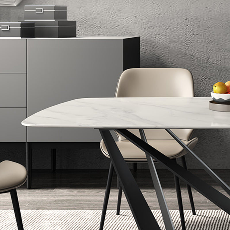 Contemporary 1/4/5 Pieces Dining Room Set Sintered Stone Dining Table Set Clearhalo 'Dining Room Sets' 'Dining Tables & Seating' 'dining_room_set' 'furn' 'furn_dining_room_set' 'Furniture' 'furniture_dining_room_set' 'Kitchen & Dining Furniture' 'kitchen&dining_furn' 'kitchen' 4640251