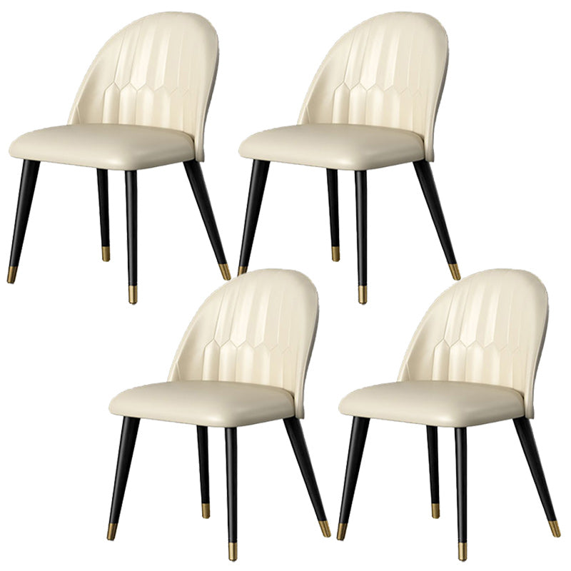 1/4/5/7 Pieces Dining Room Set Contemporary Rectangle Dining Table Set 4 White Chairs Clearhalo 'Dining Room Sets' 'Dining Tables & Seating' 'dining_room_set' 'furn' 'furn_dining_room_set' 'Furniture' 'furniture_dining_room_set' 'Kitchen & Dining Furniture' 'kitchen&dining_furn' 'kitchen' 4640261