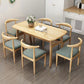 Modern 1/2/5/7 Pieces Dining Set Rectangle Wood Dining Table for Dining Room 7 Pieces: Walnut Table, 6 Grey Chairs Clearhalo 'Dining Room Sets' 'Dining Tables & Seating' 'dining_room_set' 'furn' 'furn_dining_room_set' 'Furniture' 'Kitchen & Dining Furniture' 'kitchen&dining_furn' 'kitchen' 4640284