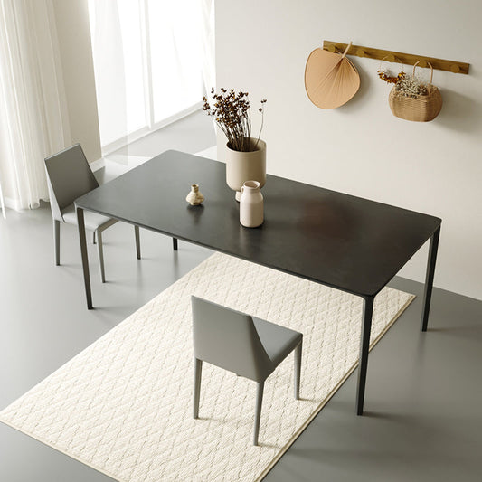 Modern 1/3/4 Pieces Dining Set Rectangle Sintered Stone Dining Table for Dining Room Clearhalo 'Dining Room Sets' 'Dining Tables & Seating' 'dining_room_set' 'furn' 'furn_dining_room_set' 'Furniture' 'furniture_dining_room_set' 'Kitchen & Dining Furniture' 'kitchen&dining_furn' 'kitchen' 4640301