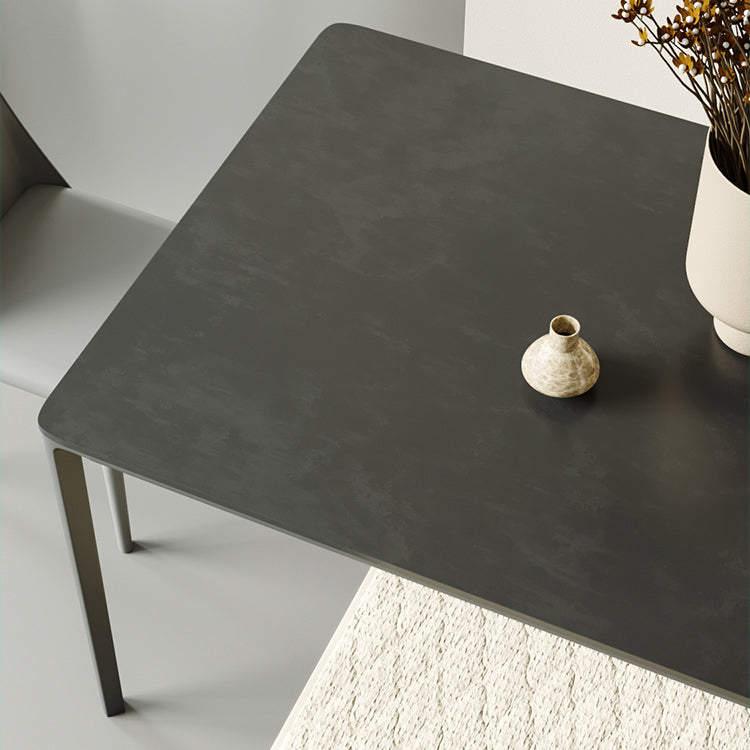 Modern 1/3/4 Pieces Dining Set Rectangle Sintered Stone Dining Table for Dining Room Clearhalo 'Dining Room Sets' 'Dining Tables & Seating' 'dining_room_set' 'furn' 'furn_dining_room_set' 'Furniture' 'furniture_dining_room_set' 'Kitchen & Dining Furniture' 'kitchen&dining_furn' 'kitchen' 4640305