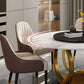 1/2/5/6/7 Pieces Round Modern Marble Furniture Standard Height Dining Table Set Clearhalo 'Dining Room Sets' 'Dining Tables & Seating' 'dining_room_set' 'furn' 'furn_dining_room_set' 'Furniture' 'furniture_dining_room_set' 'Kitchen & Dining Furniture' 'kitchen&dining_furn' 'kitchen' 4640325