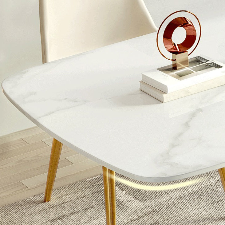 Nordic 1/4/5/6/7 Pieces Furniture Sintered Stone Dining Table Set with Leather Chairs Clearhalo 'Dining Room Sets' 'Dining Tables & Seating' 'dining_room_set' 'furn' 'furn_dining_room_set' 'Furniture' 'furniture_dining_room_set' 'Kitchen & Dining Furniture' 'kitchen&dining_furn' 'kitchen' 4640341