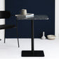 Square Pedestal Dinner Table Industrial Style Stone Dining Table for Home Black 19.7"L x 19.7"W x 29.5"H Without Chairs Clearhalo ' dining_table' 'Dining Tables & Seating' 'Dining Tables' 'furn' 'furn_dining_table' 'Furniture' 'furniture_dining_table' 'Kitchen & Dining Furniture' 'kitchen&dining_furn' 'kitchen' 'kitchen_dining_table' 4640353
