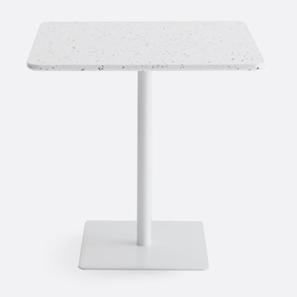 Square Pedestal Dinner Table Industrial Style Stone Dining Table for Home White 19.7"L x 19.7"W x 29.5"H Without Chairs Clearhalo ' dining_table' 'Dining Tables & Seating' 'Dining Tables' 'furn' 'furn_dining_table' 'Furniture' 'furniture_dining_table' 'Kitchen & Dining Furniture' 'kitchen&dining_furn' 'kitchen' 'kitchen_dining_table' 4640361