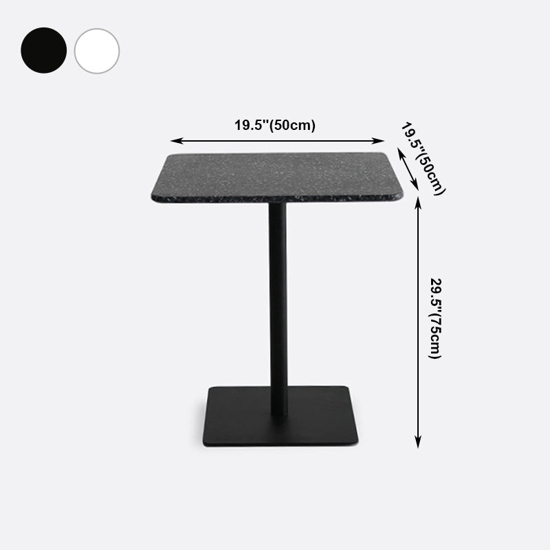 Square Pedestal Dinner Table Industrial Style Stone Dining Table for Home Clearhalo ' dining_table' 'Dining Tables & Seating' 'Dining Tables' 'furn' 'furn_dining_table' 'Furniture' 'furniture_dining_table' 'Kitchen & Dining Furniture' 'kitchen&dining_furn' 'kitchen' 'kitchen_dining_table' 4640363