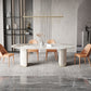 Oval Double Pedestal Furniture Traditional Luxury Dining Site Table for Home Pandora Gold 63"L x 31.5"W x 29.5"H Without Chairs Clearhalo ' dining_table' 'Dining Tables & Seating' 'Dining Tables' 'furn' 'furn_dining_table' 'Furniture' 'furniture_dining_table' 'Kitchen & Dining Furniture' 'kitchen&dining_furn' 'kitchen' 'kitchen_dining_table' 4640405